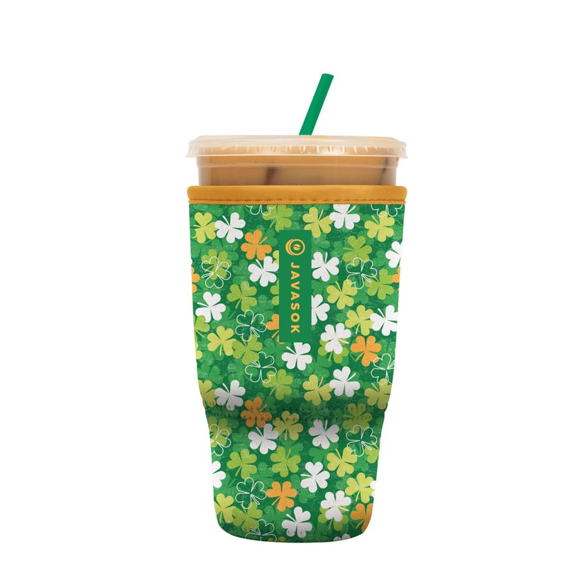Sok It Java Sok Iced Coffee & Cold Soda Insulated Neoprene Cup Sleeve (Luck of the Shamrock  Large: 30-32oz) - Image 1