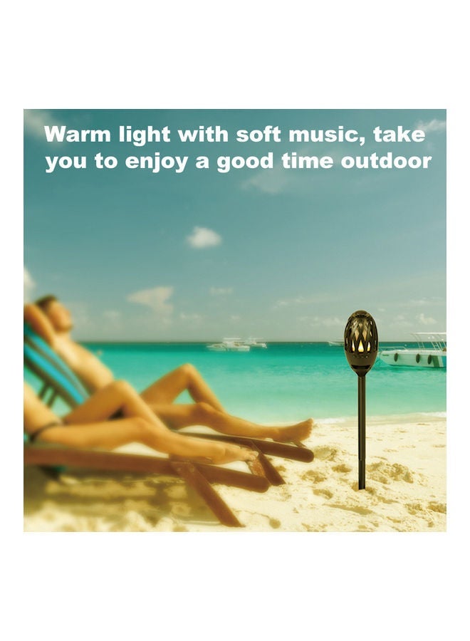 NIBEMINENT 2-In-1 LED Flame Bluetooth Speaker With Stand Black - Image 2