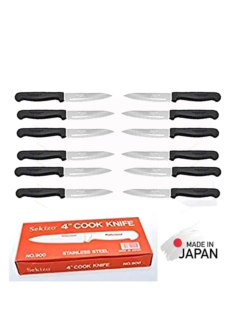 Sekizo The original Japanese Sekizu knife, serrated stainless steel with a plastic handle, consisting of 12 pieces  - Image 1