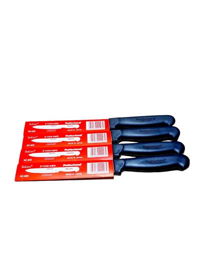 Sekizo The original Japanese Sekizu knife, serrated stainless steel with a plastic handle, consisting of 12 pieces  - Image 2