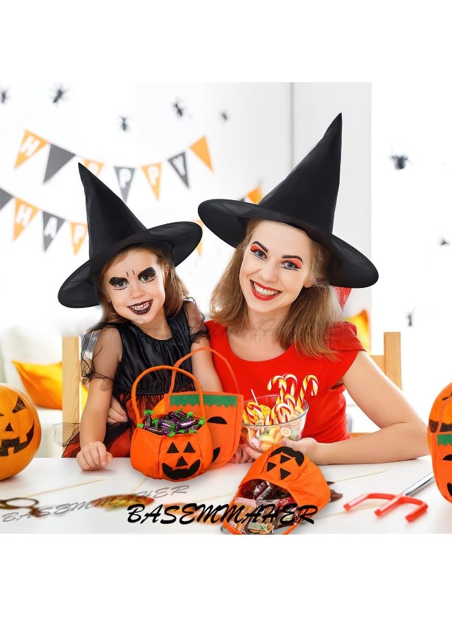 2 Pack Pumpkin Candy Bags, Non-Woven Gift Bags for Kids Trick or Treat Bags, Treat Bags, Candy Bucket Halloween (C) - Image 4