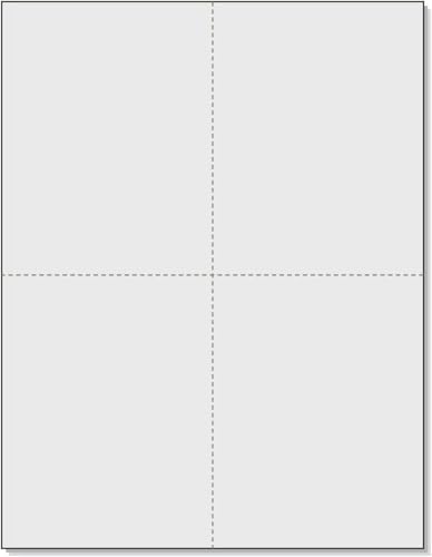 NextDayLabels - 8-1/2" x 11" Laser/Inkjet Postcards 4 Per Page, (4-1/4" x 5-1/2" Each Card | Gray, 200 Cards) - Image 1