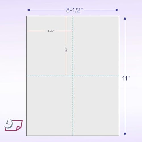 NextDayLabels - 8-1/2" x 11" Laser/Inkjet Postcards 4 Per Page, (4-1/4" x 5-1/2" Each Card | Gray, 200 Cards) - Image 2
