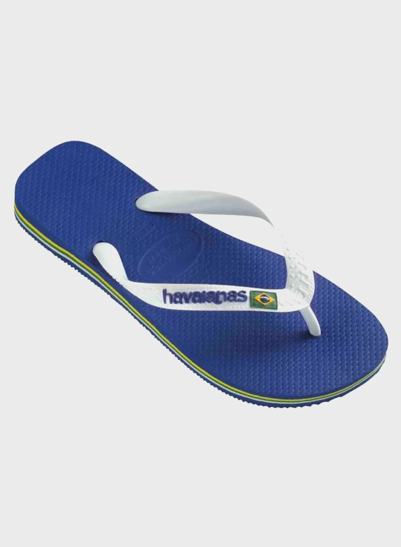 havaianas Kids Brazil Contrast Logo Flip Flop