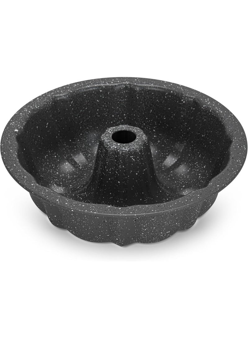 Bundform Pan 25cm, Carbon Steel Granite Non Stick 8.0cm Deep Bundform Pan | Non Toxic PFOA Free Cake Mold | High Heat Durable Baking Mold for Cake, Jello, Gelatin - Image 3