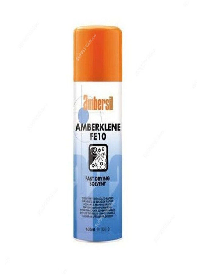 Ambersil 31553 Amberklene Fe10 Fast Drying Solvent 400Ml For Cuts Through Grease, Oil, Wax And Tar