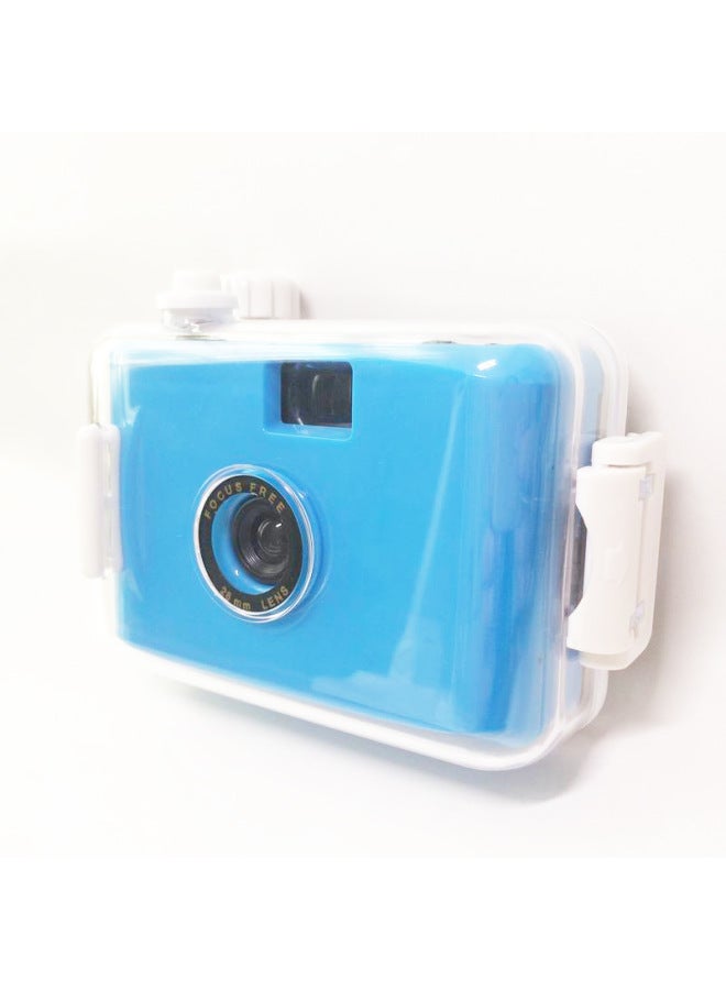 Dark Blue White Shell Fool Camera Film Camera Retro Film Machine Mini Waterproof Non-disposable Student Party Gift-Color:Dark Blue Purple Shell  - Image 5