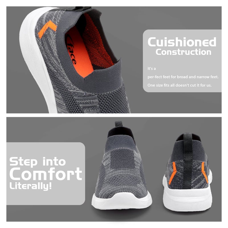 Face Dark Grey Sneakers for Men - Image 2