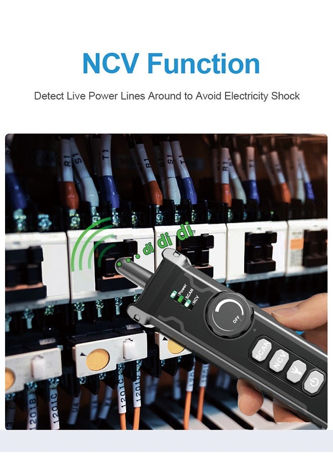 نويافا جهاز اختبار كابل الشبكة NOYAFA NF-8506 مع مسح IP، جهاز اختبار كابل إيثرنت TDR CAT5 CAT6، اختبار PoE PingTest، اختبار معدل الشبكة، وميض المنفذ، حبر كابل اختبار الشبكة لـ RJ11 RJ45  - Image 4