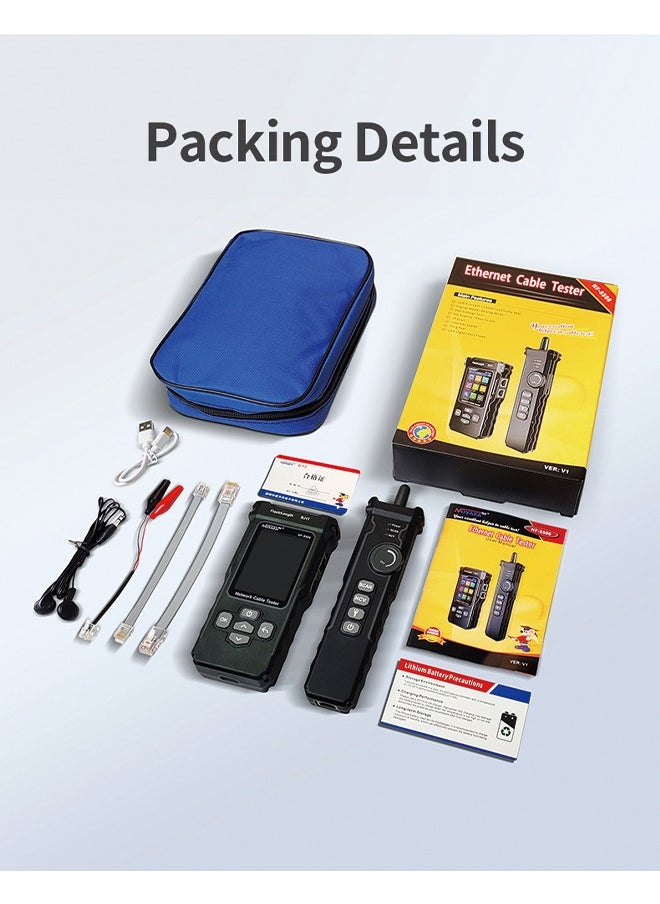 NOYAFA - NOYAFA NF-8506 Network Cable Tester with IP Scan, TDR CAT5 CAT6 Ethernet Cable Tester, PoE PingTest, Network Rate Test, Port Flashing, Network Tester Cable Toner for RJ11 RJ45 - Image 1