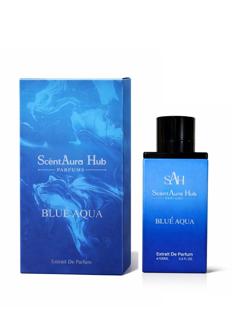 ScéntAura Hub BLUE AQUA Woody Aromatic Unisex Perfume 100ml Inspired by Bleu Exclusif 2025 - Image 3