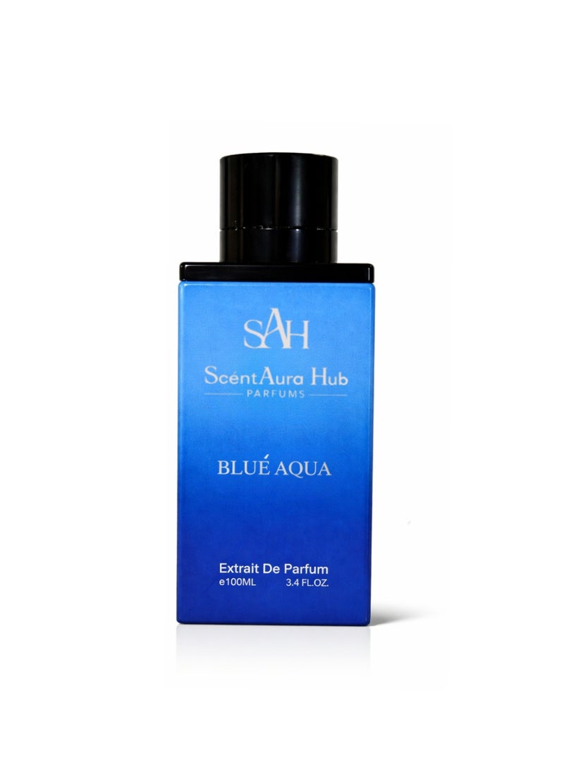 ScéntAura Hub BLUE AQUA Woody Aromatic Unisex Perfume 100ml Inspired by Bleu Exclusif 2025 - Image 2