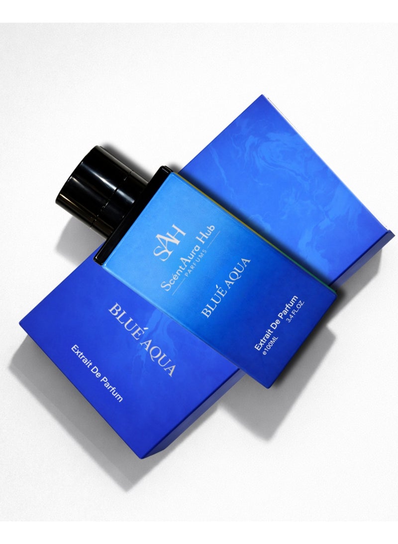 ScéntAura Hub BLUE AQUA Woody Aromatic Unisex Perfume 100ml Inspired by Bleu Exclusif 2025 - Image 1