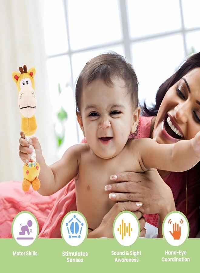 Nuluv Giraffe Rattle Toy Soft Toy for Babies and Infants, Develop Sight, Sound and Motor Skills, Lightweight and Portable, Non-Toxic, for Babies 3+ Months - Image 3