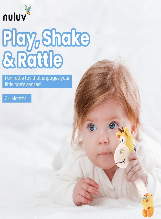 Nuluv Giraffe Rattle Toy Soft Toy for Babies and Infants, Develop Sight, Sound and Motor Skills, Lightweight and Portable, Non-Toxic, for Babies 3+ Months - Image 5