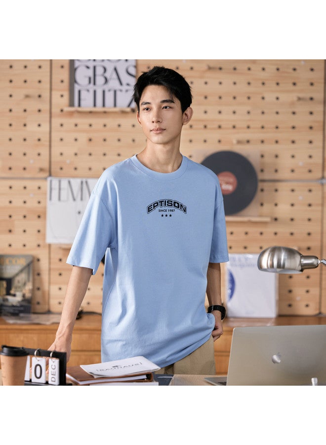 EPTISON fashion Printed Short-sleeve T-shirt For Men, Summer Casual Loose Fit Youth Couples Tee Top - Image 4