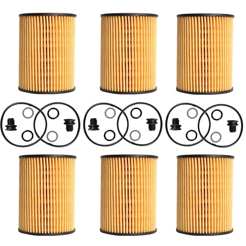 JAVOUKA 6 PCS 26350-2S000 Oil Filter for 2.5L Engine Fit for Hyundai Sonata for Tucson 2022-2023, for Santa Fe, Fit for Kia Sorento 2021-2022 Replaces OE# 21513-23001 - Image 1