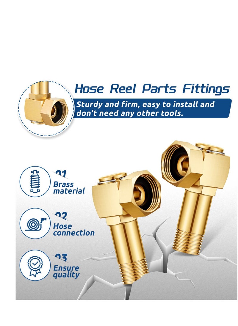SYOSI - Hose Reel Swivel Fittings Garden Hose Reel Replacement Parts Brass Replacement Part Swivel Hose Reel Cart Swivel Fitting for Garden Hose Adapter Hose Cart Brass Swivel Replacement - Image 1