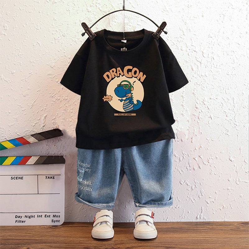 Pure Cotton Kidsren's Cute Baby Short-Sleeved T-Shirt Summer 2025 New Versatile Casual Tops for Small and Medium-Sized Kidsren and Boys - Image 4