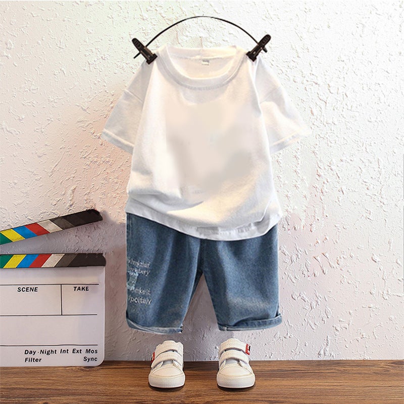 Pure Cotton Kidsren's Cute Baby Short-Sleeved T-Shirt Summer 2025 New Versatile Casual Tops for Small and Medium-Sized Kidsren and Boys - Image 5