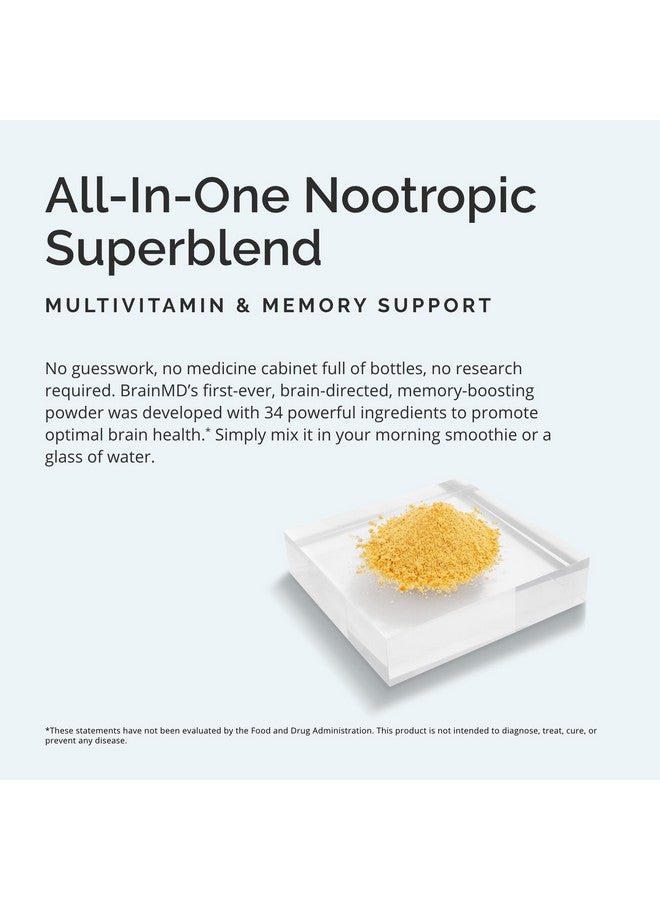 BRAINMD Dr Amen BrainMD Bright Minds Memory Multi, Orange Mango Flavor - 5.4 oz Powder - Multivitamin & Memory Support - Gluten Free, Sugar Free - 30 Servings - Image 4