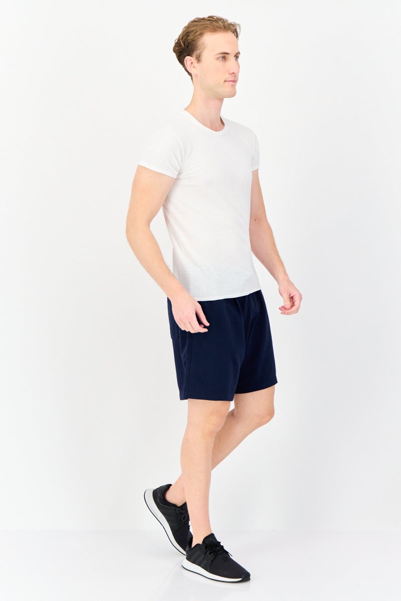 GAP Men Solid Drawstring Basic Shorts, Navy Blue - Image 2