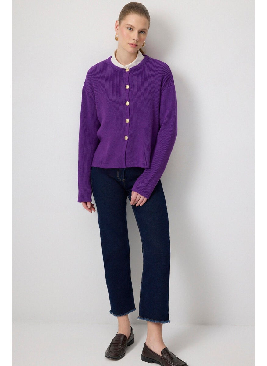 Touche - Gold Buttoned Short Cardigan - Image 1