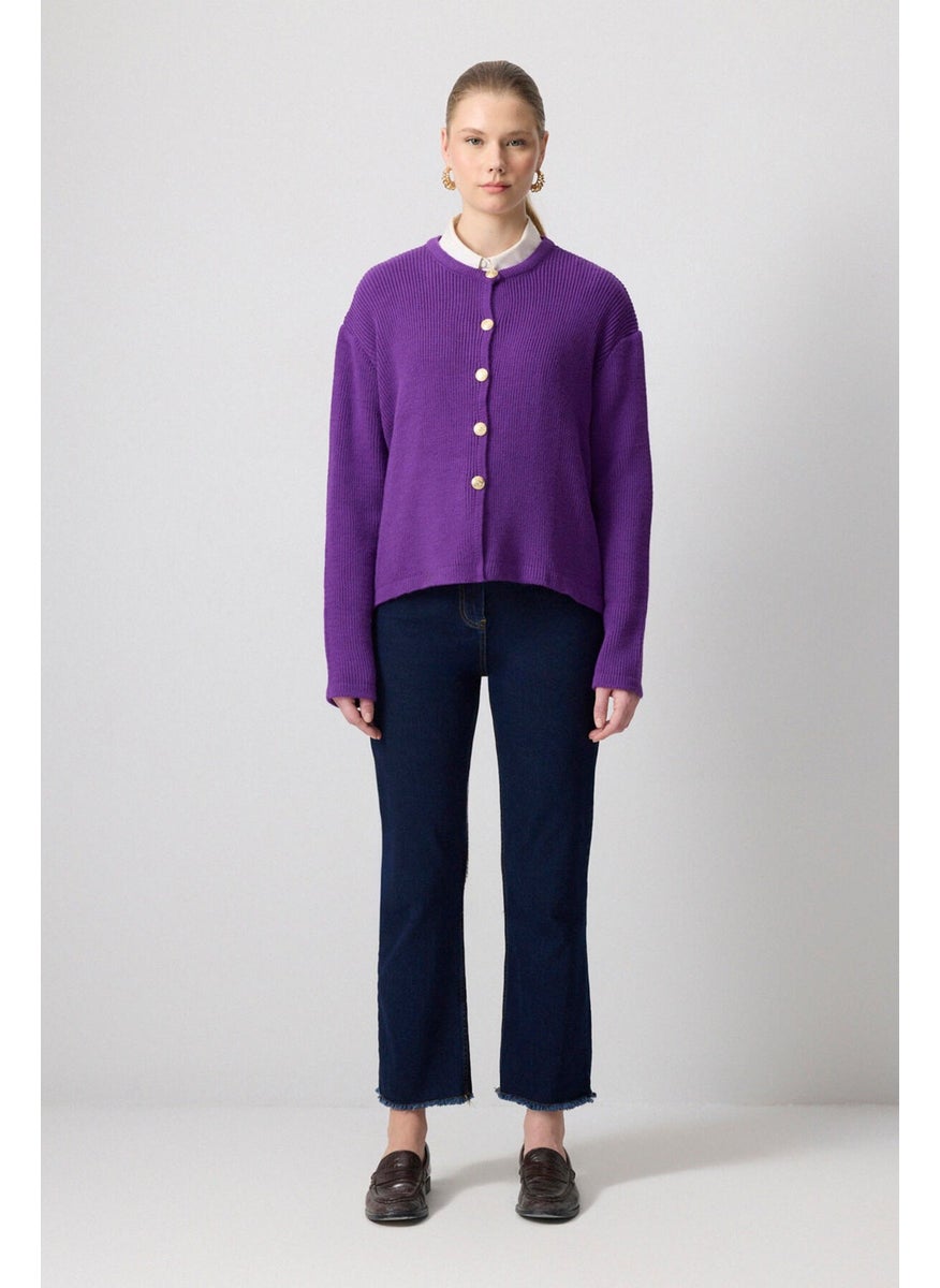 Touche - Gold Buttoned Short Cardigan - Image 1