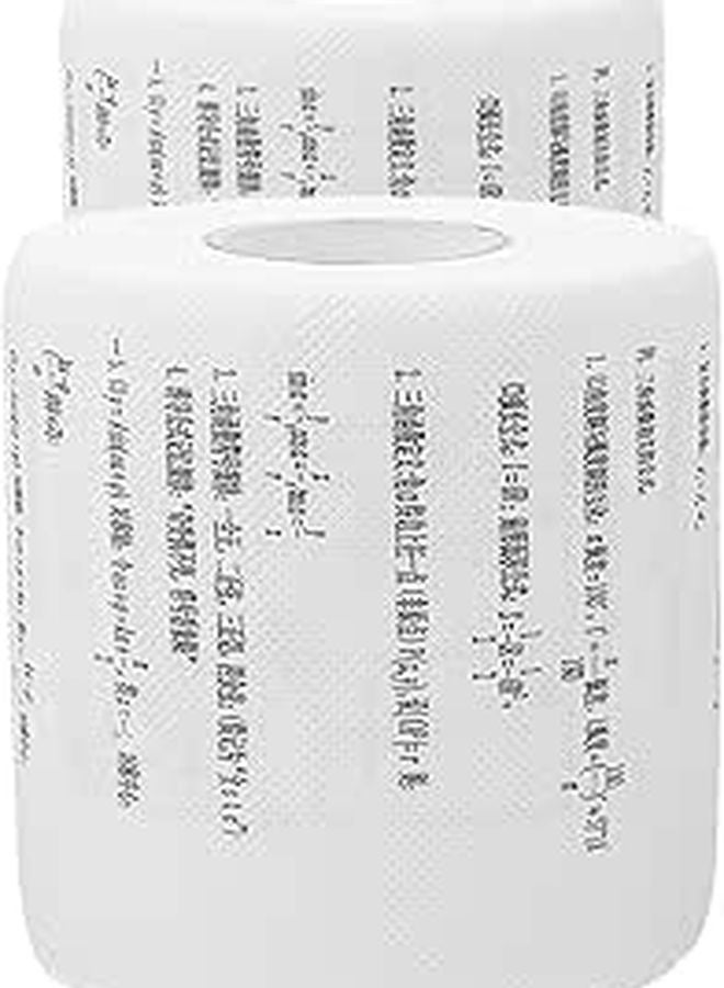 Mathematical Formula Printed Toilet Paper 2 Rolls Soft Bathroom Tissue Educational Design - Image 1