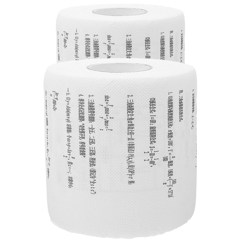 Mathematical Formula Printed Toilet Paper 2 Rolls Soft Bathroom Tissue Educational Design - Image 2