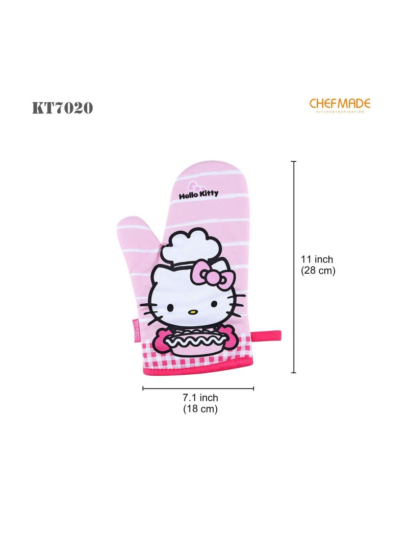 chefmade 2Pcs Hello Kitty Oven Mitts Heat Resistant Kitchen Gloves - Image 2