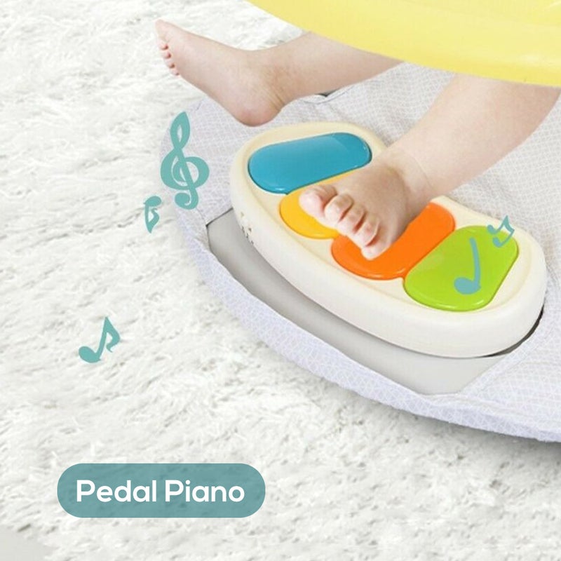 TEKNUM كرسي طعام/مقعد لعب للأطفال 2 في 1 مع بيانو بدواسات - زيبرا - Image 4