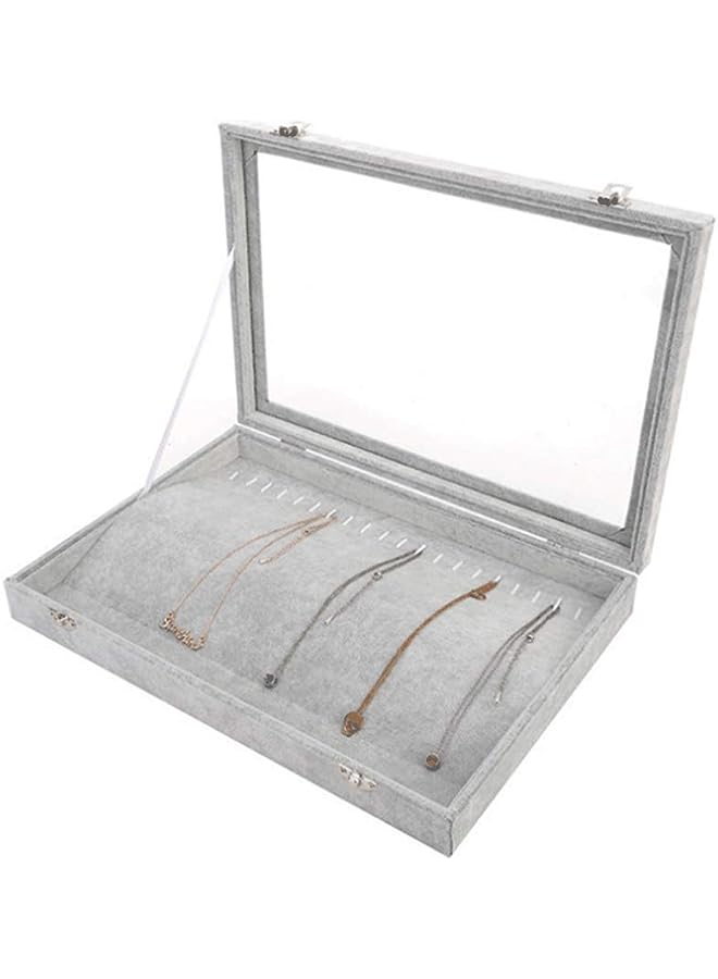 Beauenty Clear Lid Jewelry Organizer Box Stackable Jewelry Storage Display Tray Holder Showcase - Image 1