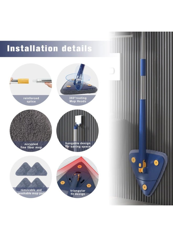 Mop 360° Rotatable Microfiber Floor Mop with Adjustable Handle - Image 5