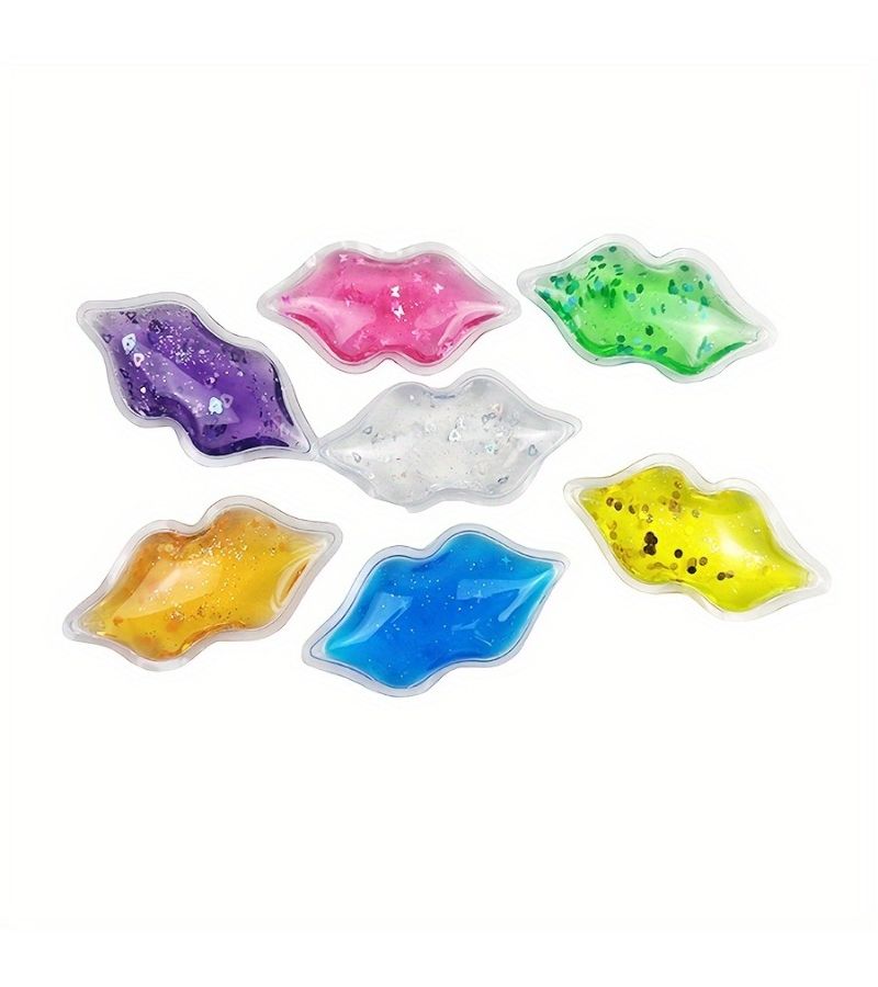 5pcs Lip Shaped Ice Packs Dual Use Eye Mask For Lip And Eye Care PVC Gel Reusable Fragrance Free Suitable For All Skin Types - Image 3