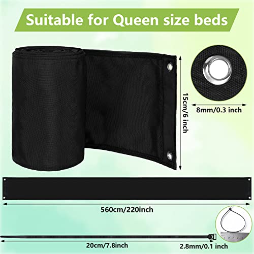 Boao Under Bed Blocker for Pets 220 x 6 Inch with Black Zip Ties Under Couch Blocker Bed Barrier for Dogs Cats Pets Puppy Furniture Bottom Black - Image 3