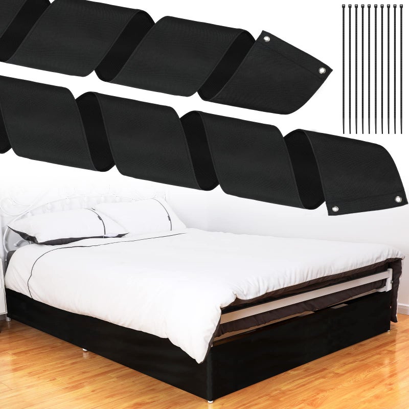 Boao Under Bed Blocker for Pets 220 x 6 Inch with Black Zip Ties Under Couch Blocker Bed Barrier for Dogs Cats Pets Puppy Furniture Bottom Black - Image 2