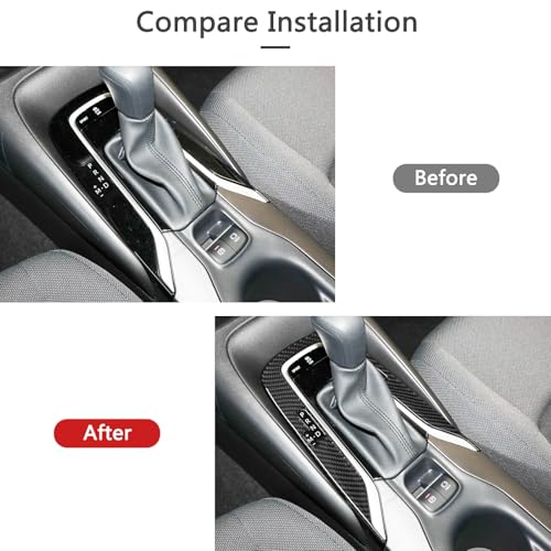 Bilisin Compatible with Carbon Fiber Outer Center Console Gear Shift Panel Cover Interior Accessories for Toyota Corolla 2019-2021 2022 2023(Only for Petrol Versions, not for hybrids) - Image 3
