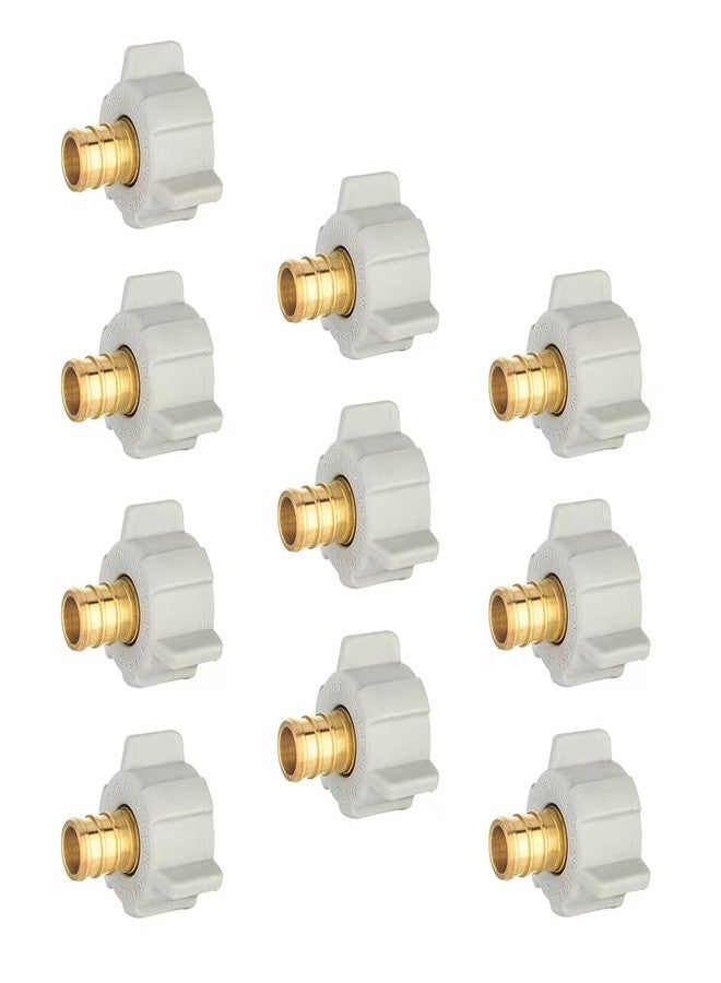 EFIELD (Pack of 10) 12'' Pex X 12'' Female NPT Swivel Adapter Brass Crimp Pipe Connector Fittings - Lead Free Brass - Image 1