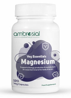 ambrosial Magnesium Citrate With Di Magnesiu Malate- 120 Vegan Capsules  - Image 1