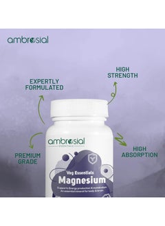 ambrosial Magnesium Citrate With Di Magnesiu Malate- 120 Vegan Capsules  - Image 5