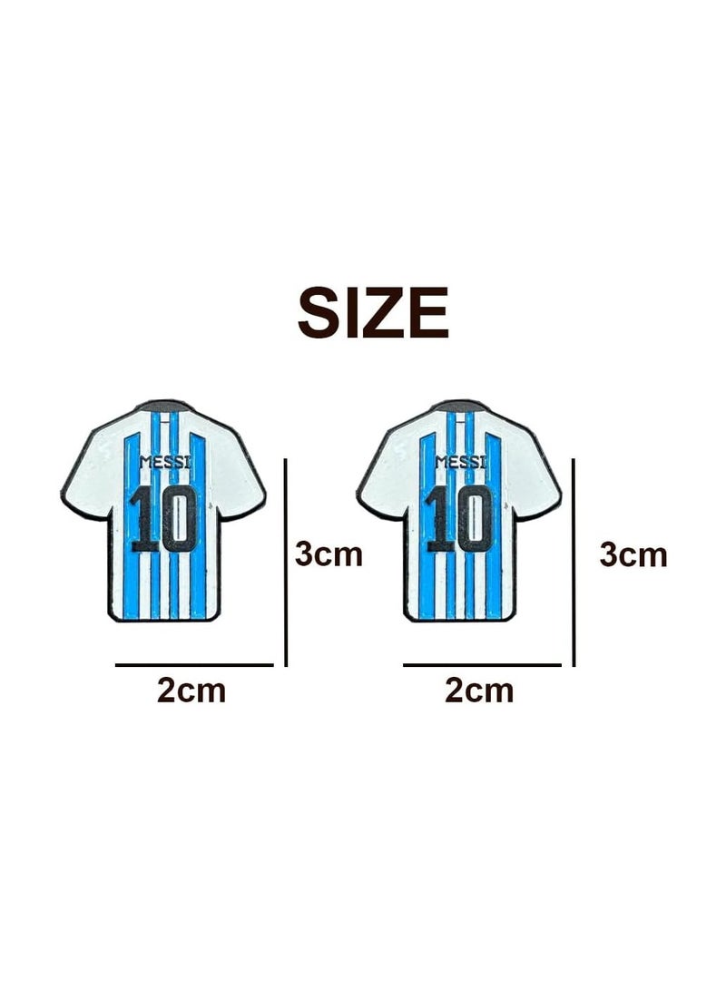 Generic Lionel Messi Football Player T-Shirt Design 2 Pcs Logo 2D Sticker Badge Metal 3x2cm - Image 2