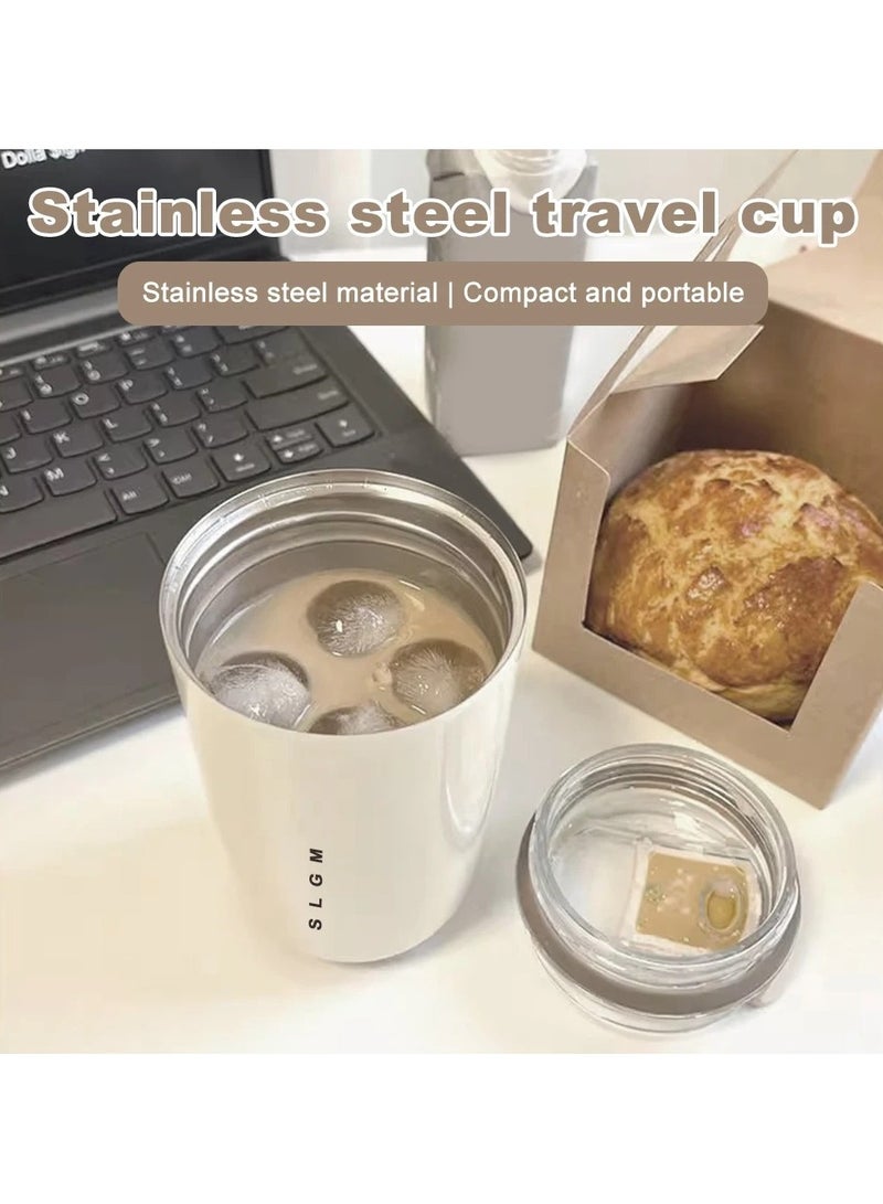 Stainless Steel Thermos Coffee Cup Vacuum Insulated Hot Cold Drink Tumbler Portable Milk Mug Drinking Flask for Travel(320ml) - Image 3