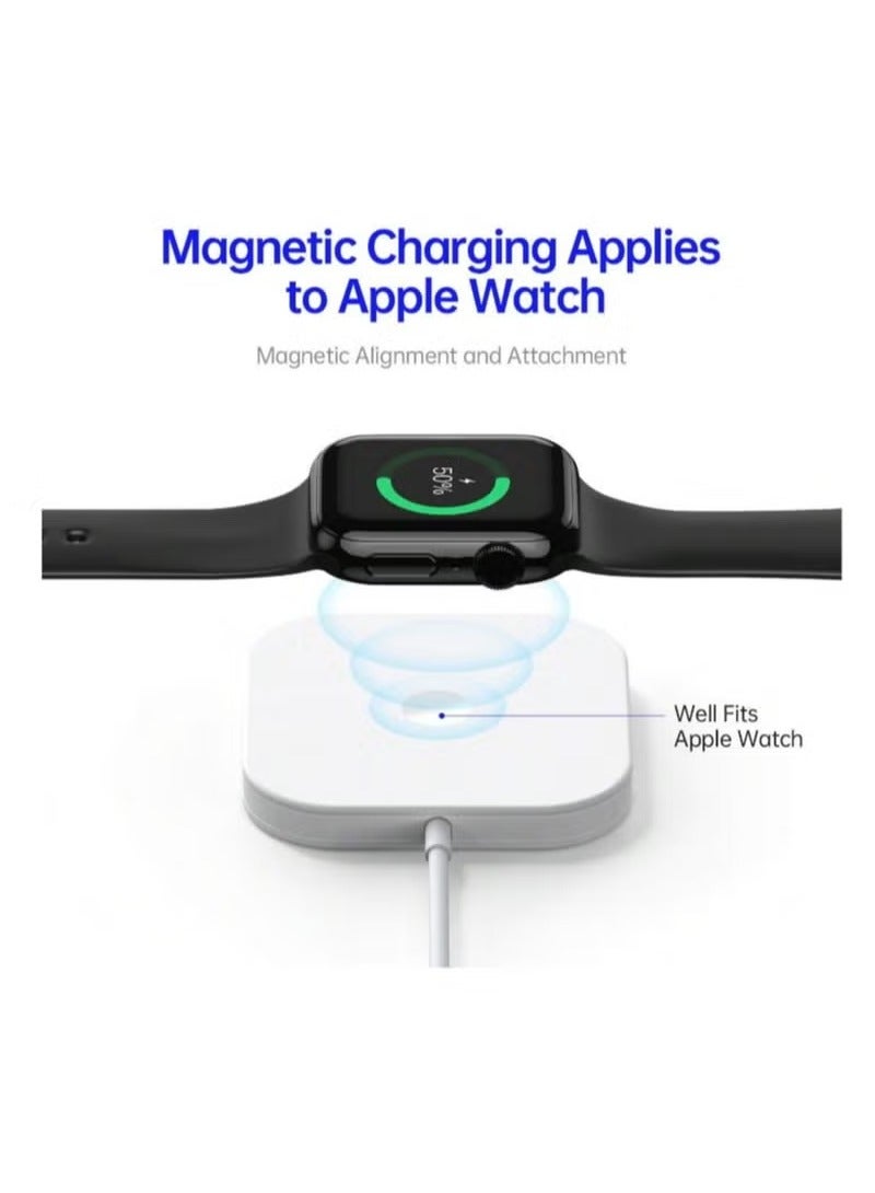 15 watt 3-in-1 MagSafe Wireless Charger With Charging Stand Compatible With iPhone 15 /14 /13 /12 Series, Apple Watch, Airpods 3 & Airpods pro  - Image 5