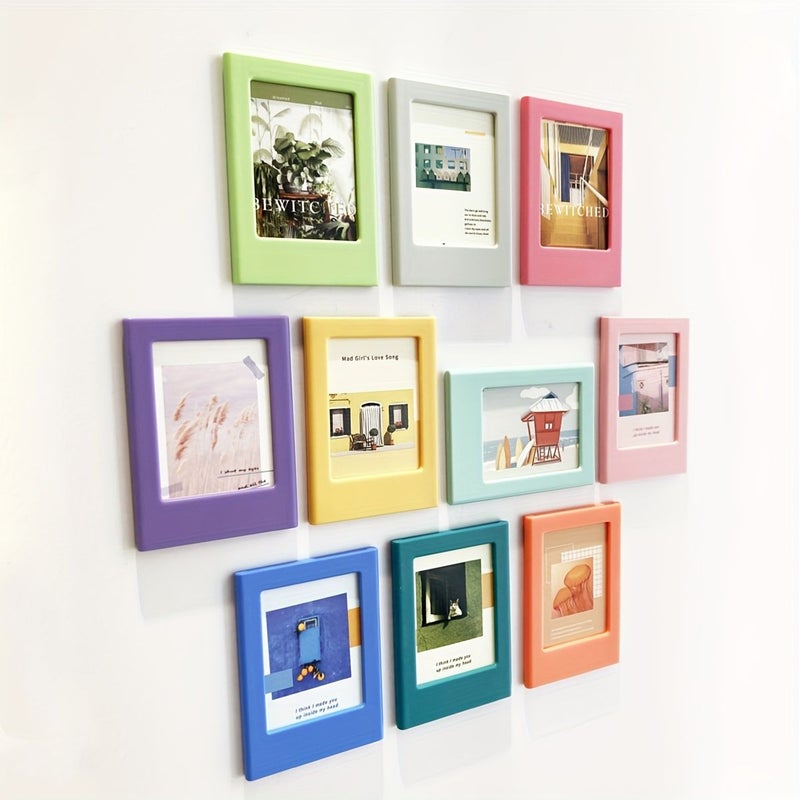 Full Color Series 15 Pieces Magnetic Photo Fridge Frames 3 Inch Fit Instax Home Decor - Image 4