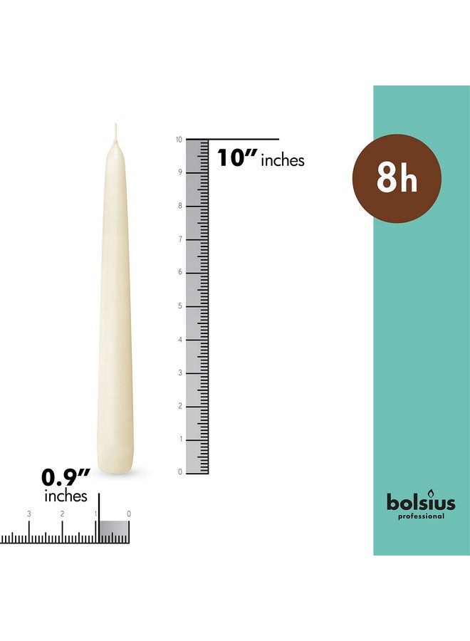 BOLSIUS 60 Count Household Ivory Taper Candles - 10 Inches - Premium European Quality - 8 Hours Burn Time - Unscented Dripless and Smokeless Home Decor, Restaurant, Wedding, and Party Candlesticks - Image 2