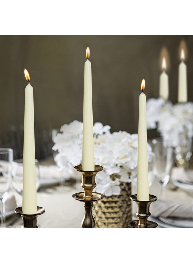 BOLSIUS 60 Count Household Ivory Taper Candles - 10 Inches - Premium European Quality - 8 Hours Burn Time - Unscented Dripless and Smokeless Home Decor, Restaurant, Wedding, and Party Candlesticks - Image 5