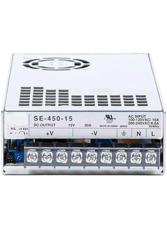 SE 450 15V 30A 450W مصدر طاقة مغلق بالتبديل، أنظمة التحكم الآلي الصناعية - Image 2