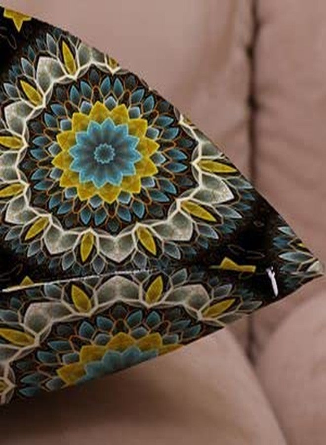 EZVING Fashion Bohemian Pattern Throw Pillow Covers Square Decorative Cushion Case for Sofa Bench Car Bed 18 x 18 Inch Set of 4 - Image 4