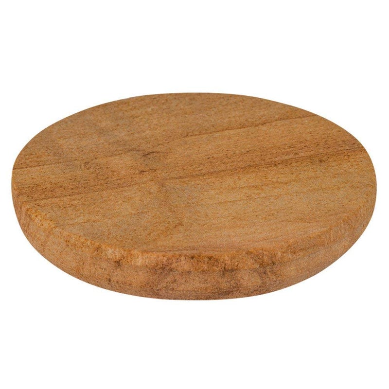 ARMAN SPOONS ARMAN SPOONS Believe in Quality CHNDWDST6399 Royals Chandan Sandal Wood Dry Fruits Rubbing Specialized Stone 6 Inch15 cm - Image 1